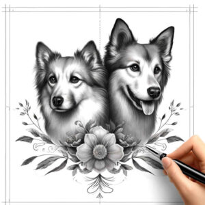 pets-tattoo-ideas – tattoo design ideas free ai generated – single-dot – for-arm – Gallery: pets-inkby-ai