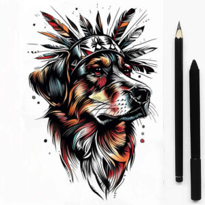 pets-tattoo-ideas – tattoo design ideas free ai generated – single-dot – for-arm – Gallery: pets-inkby-ai
