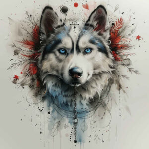 pets-tattoo-ideas – tattoo design ideas free ai generated – single-dot – for-lower-chest – Gallery: pets-inkby-ai