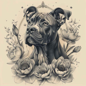 pets-tattoo-ideas – tattoo design ideas free ai generated – single-line – for-sternum – Gallery: pets-inkby-ai