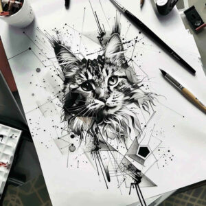 pets-tattoo-ideas – tattoo design ideas free ai generated – subtle-shape – for-fingers – Gallery: pets-inkby-ai