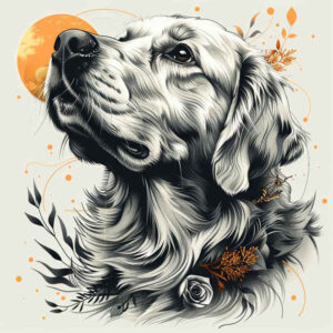 pets-tattoo-ideas – tattoo design ideas free ai generated – understated – for-back-shoulder – Gallery: pets-inkby-ai