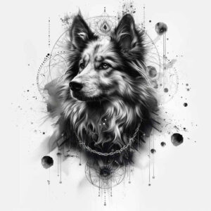 pets-tattoo-ideas – tattoo design ideas free ai generated – whisper-line – for-scapula – Gallery: pets-inkby-ai