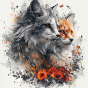 pets tattoo design ideas distorted perspective detailed for upper chest