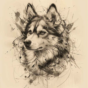 pets tattoo design ideas refined color palette dog symbol of resilience