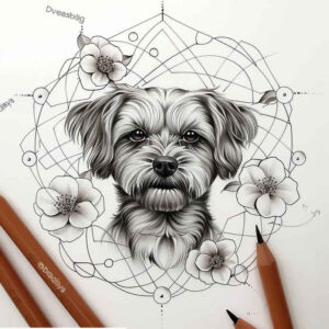 pets tattoo design ideas structured design expressive for scapula