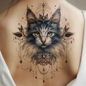 pets tattoo design ideas artistic contrast friendly eyes for collarbone