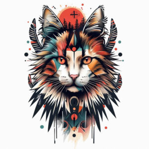 pets tattoo design ideas Surrealism illusionary natural poses for side torso