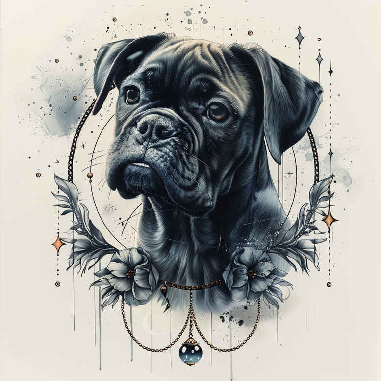 pets tattoo design ideas ornamental natural poses symbolising perseverance