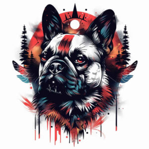 pets tattoo design ideas Surrealism abstract pet character for sternum