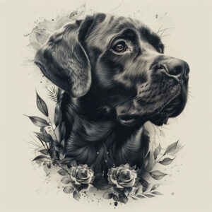 pets tattoo design ideas artistic contrast pet portrait for upper shoulder