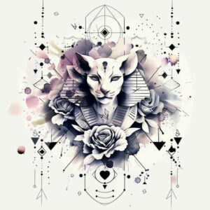 pharaoh-power-symbol – tattoo design ideas free ai generated – surrealism-fragmentation – for-lower-arm – Gallery: pharaoh-inkby-ai