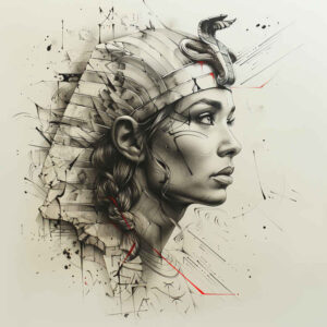 pharaoh-with-pyramid – tattoo design ideas free ai generated – neotraditional-artistic-contrast – for-forearm – Gallery: pharaoh-inkby-ai