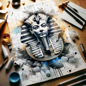 pharaoh tattoo design ideas fisheye ancient egypt symbolising strength