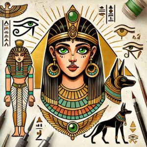pharaoh tattoo design ideas enhanced shading ancient embodying endurance