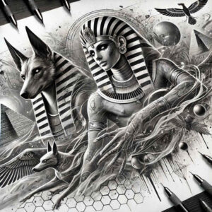 pharaoh tattoo design ideas Realism realistic lighting ancient embodying perseverance