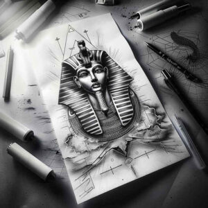 pharaoh tattoo design ideas Surrealism transcendent ancient resilience and power