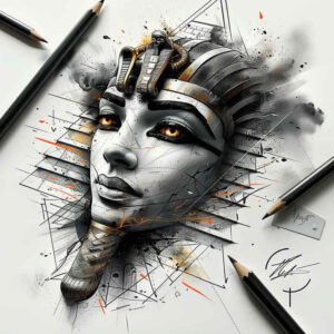 pharaoh tattoo design ideas Surrealism imaginative detailed ornaments represents perseverance