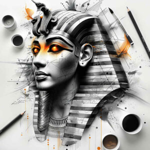 pharaoh tattoo design ideas atmospheric dynasty symbol of determination