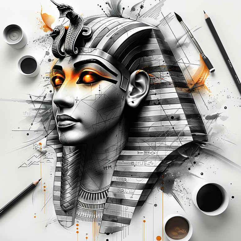 pharaoh tattoo design ideas atmospheric dynasty symbol of determination