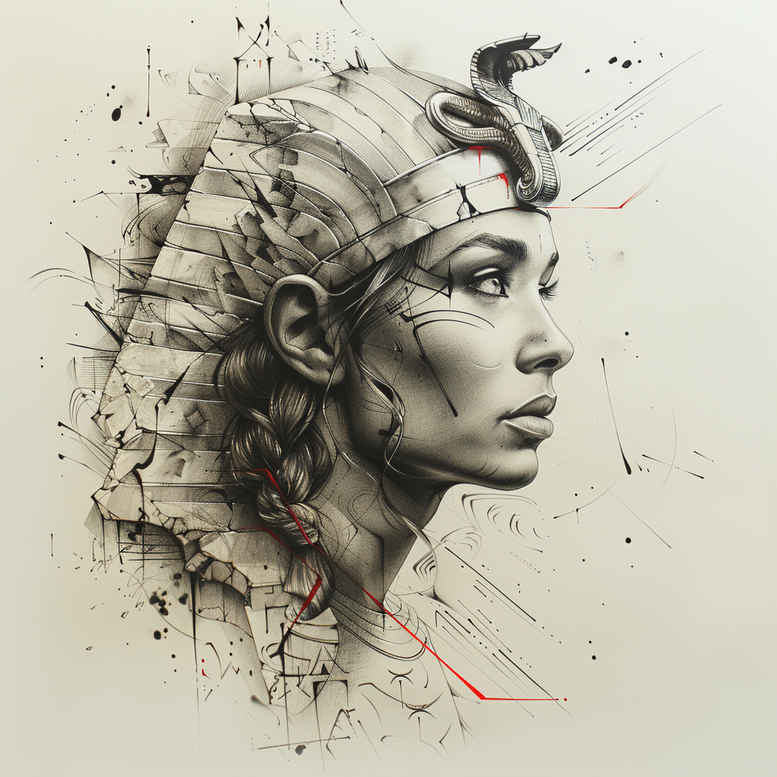 pharaoh tattoo design ideas refined lines egypt shows resilience