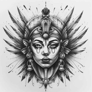 pharaoh tattoo design ideas Realism smooth gradients god represents resilience