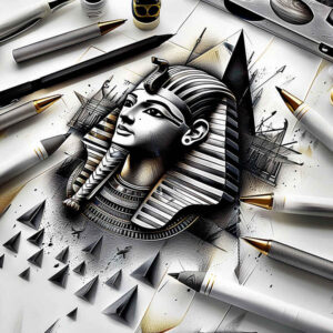 pharaoh tattoo design ideas drawing mystical symbols stands for courage