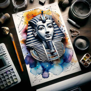 pharaoh tattoo design ideas glowing mythology for upper thigh