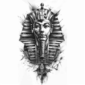 pharaoh tattoo design ideas Realism organic structure religious symbol stands for resilience