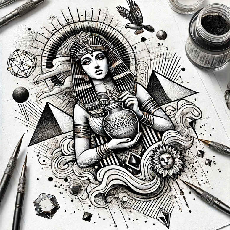 pharaoh tattoo design ideas Surrealism altered reality symbol shows resilience