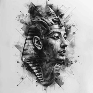 pharaoh tattoo design ideas decorative elements throne symbolising resilience