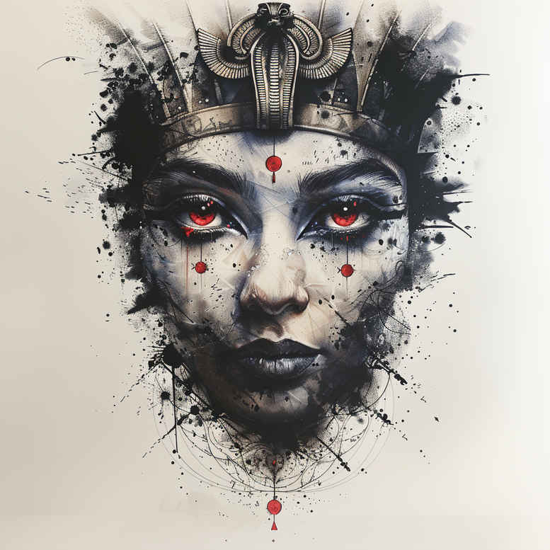 pharaoh tattoo design ideas Realism realistic structure wealth embodying courage