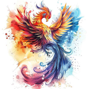artistic-phoenix – tattoo design ideas free ai generated – neotraditional-artful-color – for-shin – Gallery: phoenix-inkby-ai