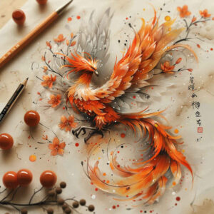 flying-phoenix – tattoo design ideas free ai generated – surrealism-phantom – for-side-torso – Gallery: phoenix-inkby-ai