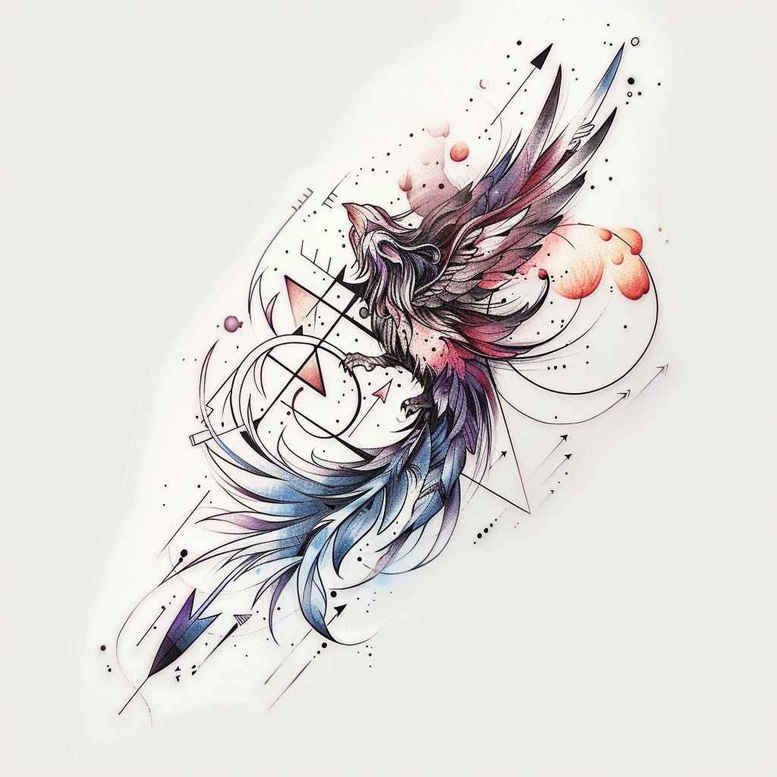 for-women – tattoo design ideas free ai generated – neotraditional-layered-fill – for-biceps – Gallery: phoenix-inkby-ai