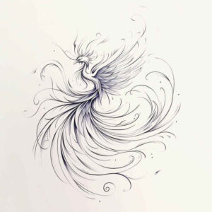 phoenix-and-magic – tattoo design ideas free ai generated – neotraditional-color-blending – for-back-shoulder – Gallery: phoenix-inkby-ai