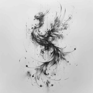 phoenix-and-symbolism – tattoo design ideas free ai generated – surrealism-fantastical-elements – for-foot – Gallery: phoenix-inkby-ai