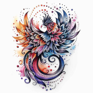 phoenix-fine-line-style – tattoo design ideas free ai generated – neotraditional-artistic-flair – for-palm – Gallery: phoenix-inkby-ai