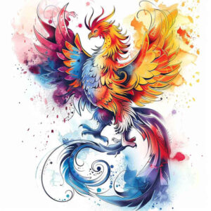 phoenix-fine-line-style – tattoo design ideas free ai generated – neotraditional-bold-highlights – for-palm – Gallery: phoenix-inkby-ai