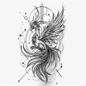 phoenix-hope-symbol – tattoo design ideas free ai generated – realism-sharp-focus – for-foot – Gallery: phoenix-inkby-ai