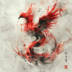 phoenix-in-art – tattoo design ideas free ai generated – neotraditional-dynamic-color – for-thigh – Gallery: phoenix-inkby-ai