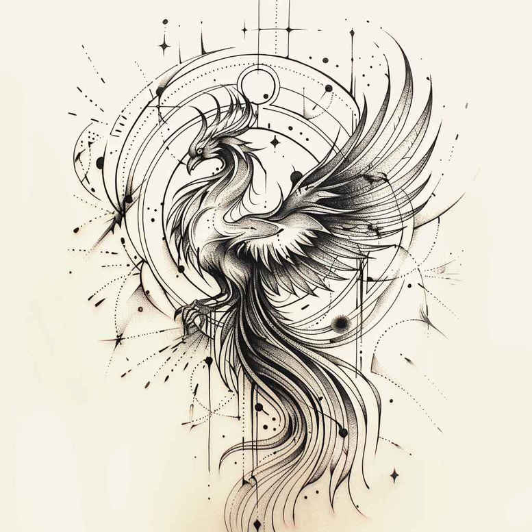 phoenix-natural-look – tattoo design ideas free ai generated – realism-illustrative-style – for-triceps – Gallery: phoenix-inkby-ai
