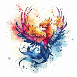 phoenix-symbol-of-eternity – tattoo design ideas free ai generated – realism-perfect-proportions – for-lower-leg – Gallery: phoenix-inkby-ai