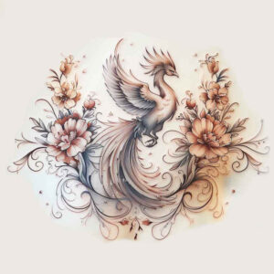 phoenix-symbol-of-rebirth – tattoo design ideas free ai generated – surrealism-unreal – for-arm – Gallery: phoenix-inkby-ai