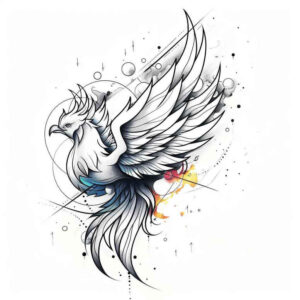 phoenix-symbol-of-strength – tattoo design ideas free ai generated – neotraditional-artistic-contrast – for-hand – Gallery: phoenix-inkby-ai