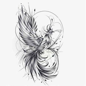 phoenix-with-3d-effect – tattoo design ideas free ai generated – realism-reflective-light – for-heel – Gallery: phoenix-inkby-ai