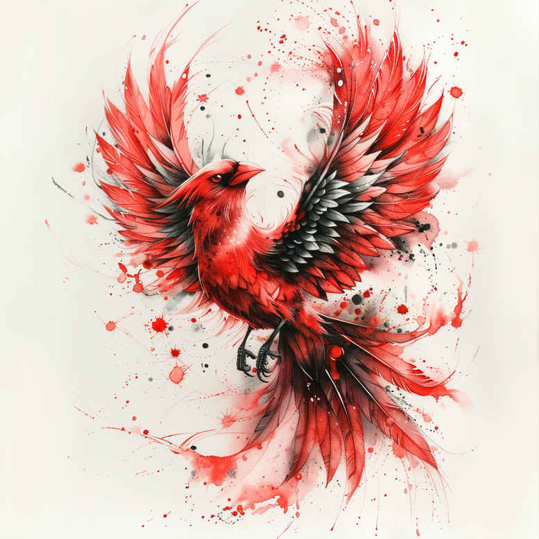 phoenix-with-abstract-pattern – tattoo design ideas free ai generated – realism-ink-layering – for-temple – Gallery: phoenix-inkby-ai