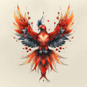 phoenix-with-energy – tattoo design ideas free ai generated – neotraditional-modern-twist – for-palm – Gallery: phoenix-inkby-ai
