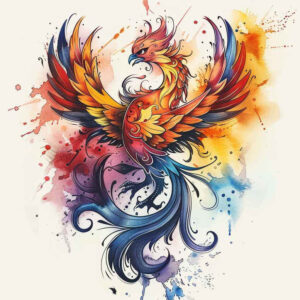 phoenix-with-energy – tattoo design ideas free ai generated – realism-anatomical-accuracy – for-ribs – Gallery: phoenix-inkby-ai