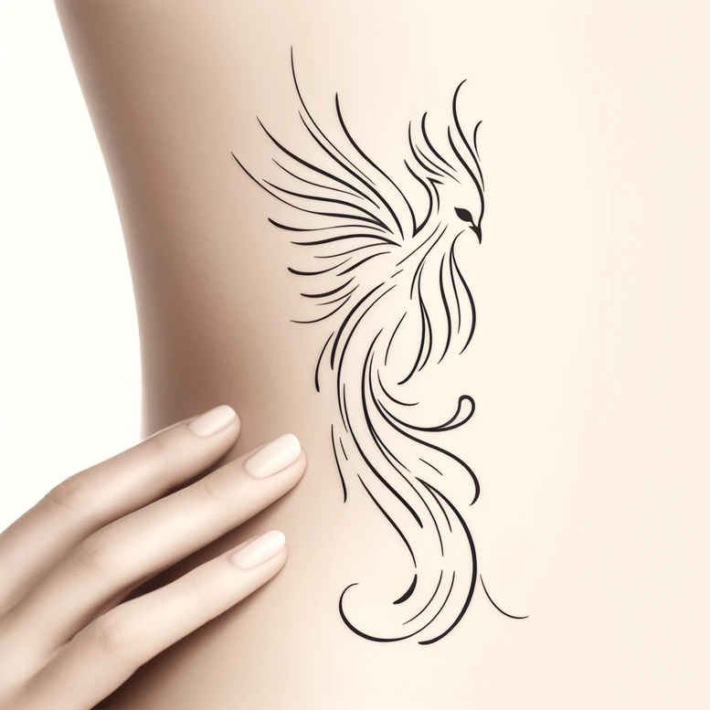 phoenix-with-fire-and-light – tattoo design ideas free ai generated – neotraditional-vivid-color – for-foot – Gallery: phoenix-inkby-ai